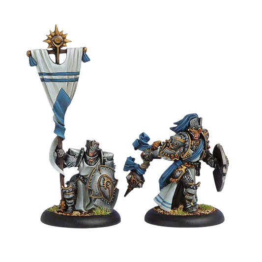 Precursor Knight Officer & Standard (Unpainted) (Assembled)