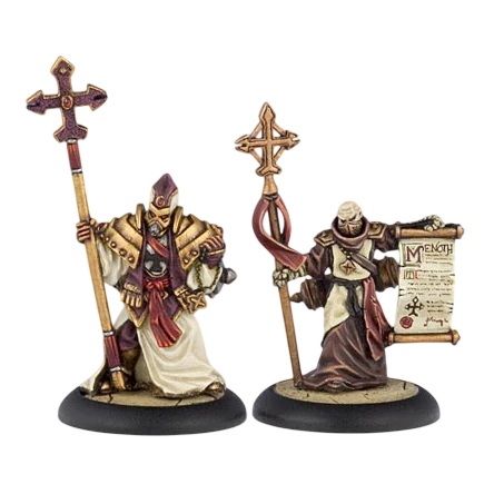 Protectorate War Priest & AcolyteBlister pack (Custom Painted) (Assembled)