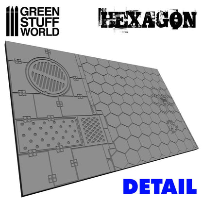 Green Stuff World Rolling Pin Hexagons For Modeliing and Dioramas 1160 - Cobbco