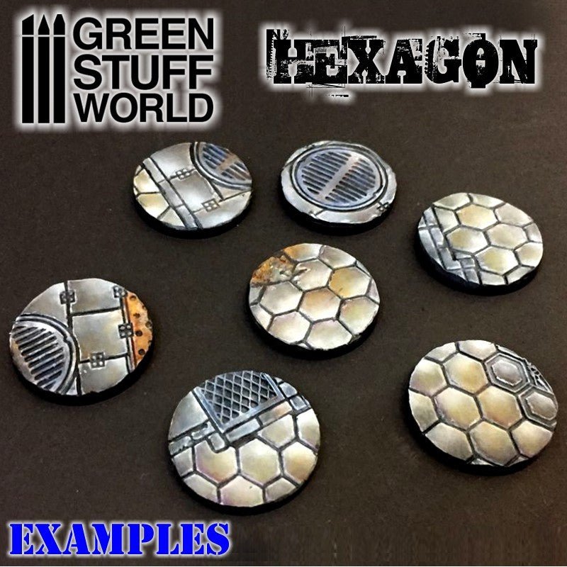 Green Stuff World Rolling Pin Hexagons For Modeliing and Dioramas 1160 - Cobbco