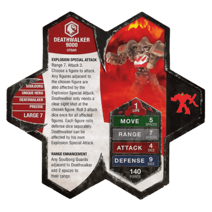 Deathwalker 9000 Prepainted Miniature's Army Card From Heroscape Master Set: Rise of the Valkyrie on Wargame Trader