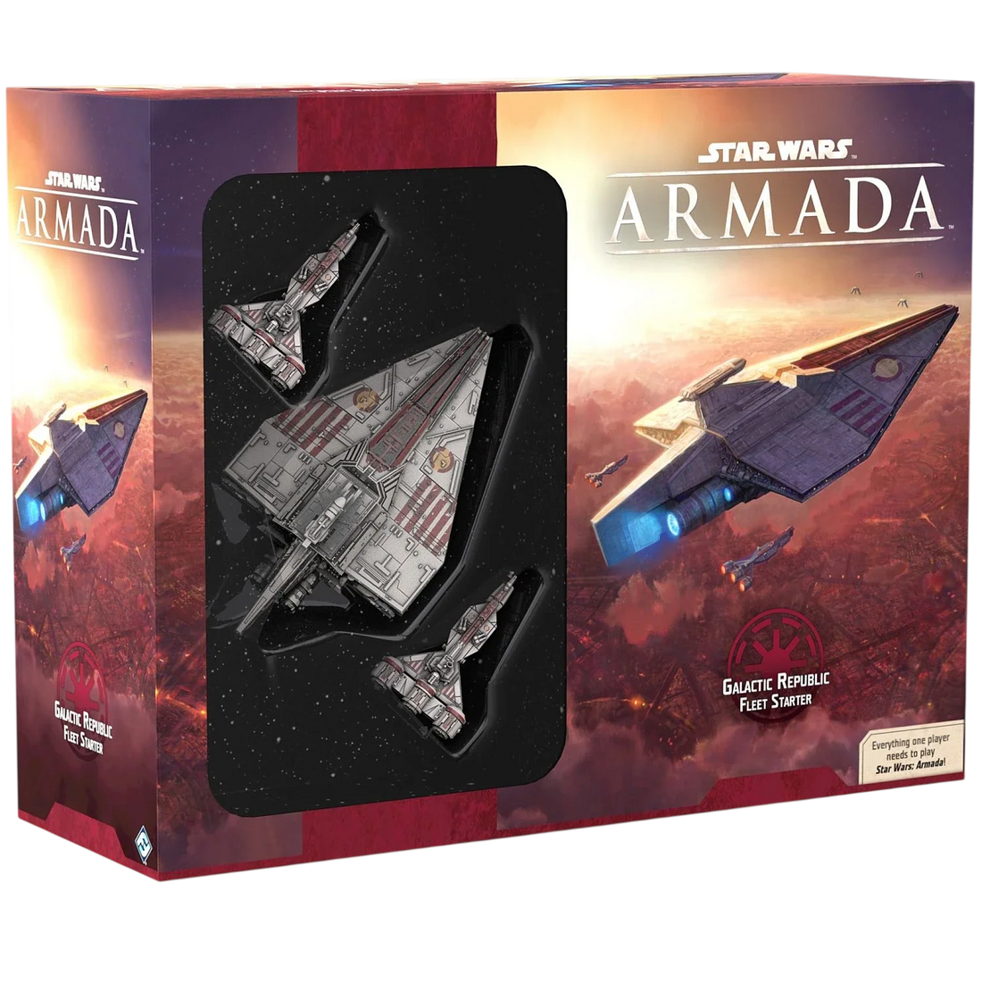 SW Armada: Galactic Republic Fleet Expansion Pack (Custom Painted) (Assembled)