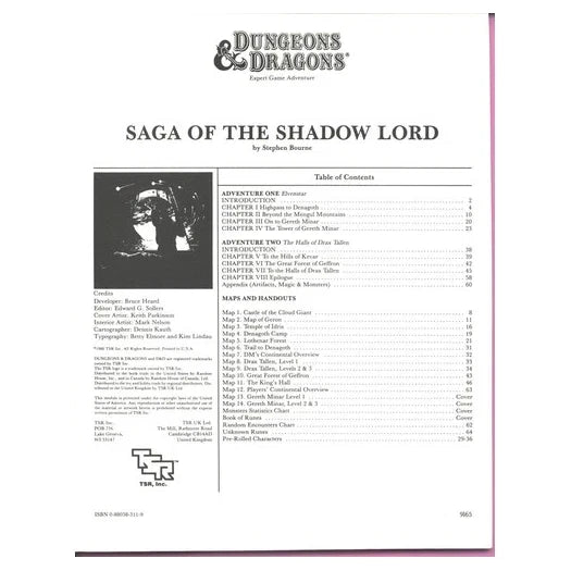 Saga of the Shadow Lord (1986)