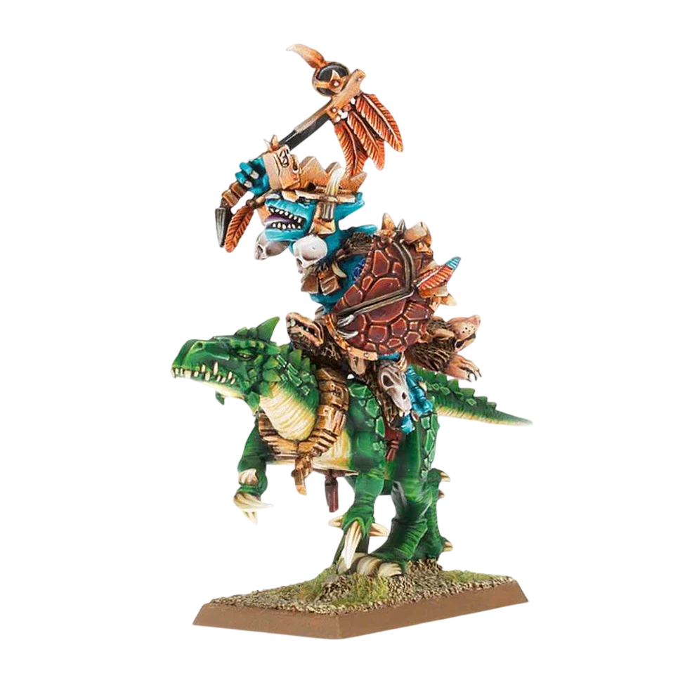 Saurus Oldblood on Cold One (Custom Painted) (Assembled)