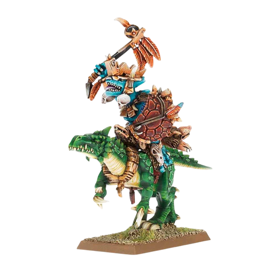 Saurus Oldblood on Cold One (Custom Painted) (Assembled)