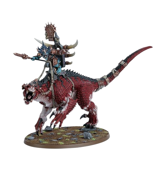 Saurus Oldblood on Carnosaur (Custom Painted) (Assembled) from Age of Sigmar