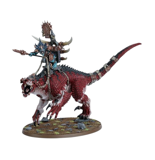 Saurus Oldblood on Carnosaur (Custom Painted) (Assembled)