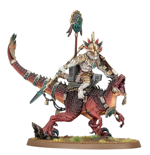 Saurus Scar-Veteran on Aggradon (Unpainted) (Assembled)