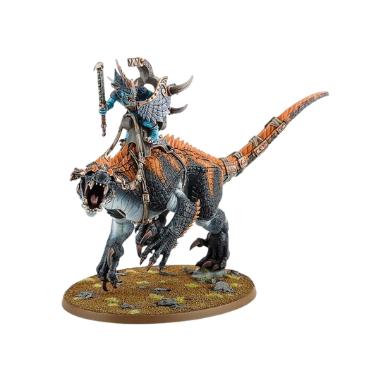 Saurus Scar-Veteran on Carnosaur (Custom Painted) (Assembled)