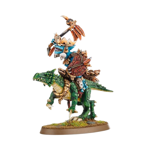 Saurus Scar-Veteran on Cold One (Custom Painted) (Assembled)