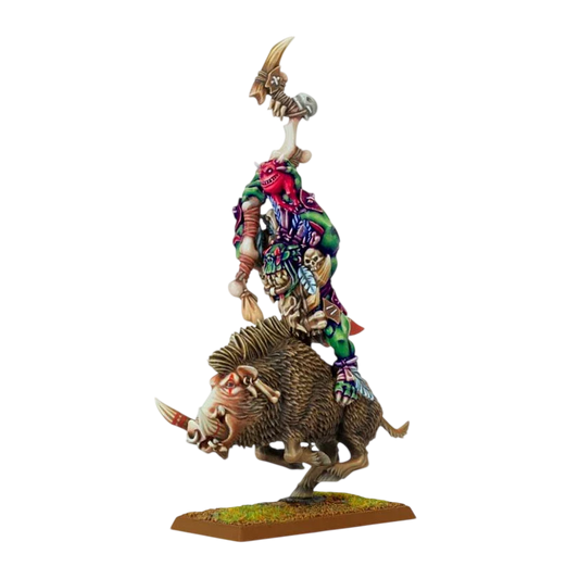 Savage Orc Great Shaman on War Boar (Custom Painted) (Assembled)