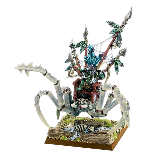 Scuttleboss on Gigantic Spider (Unpainted) (Assembled)