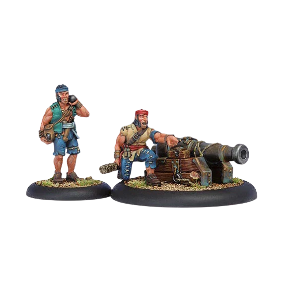 Sea Dog Deck Gun Crew (Unpainted) (Assembled)