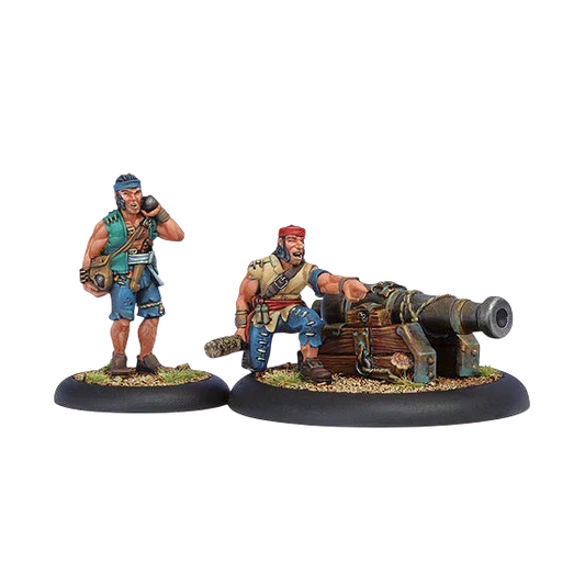 Sea Dog Deck Gun Crew (Unpainted) (Assembled)