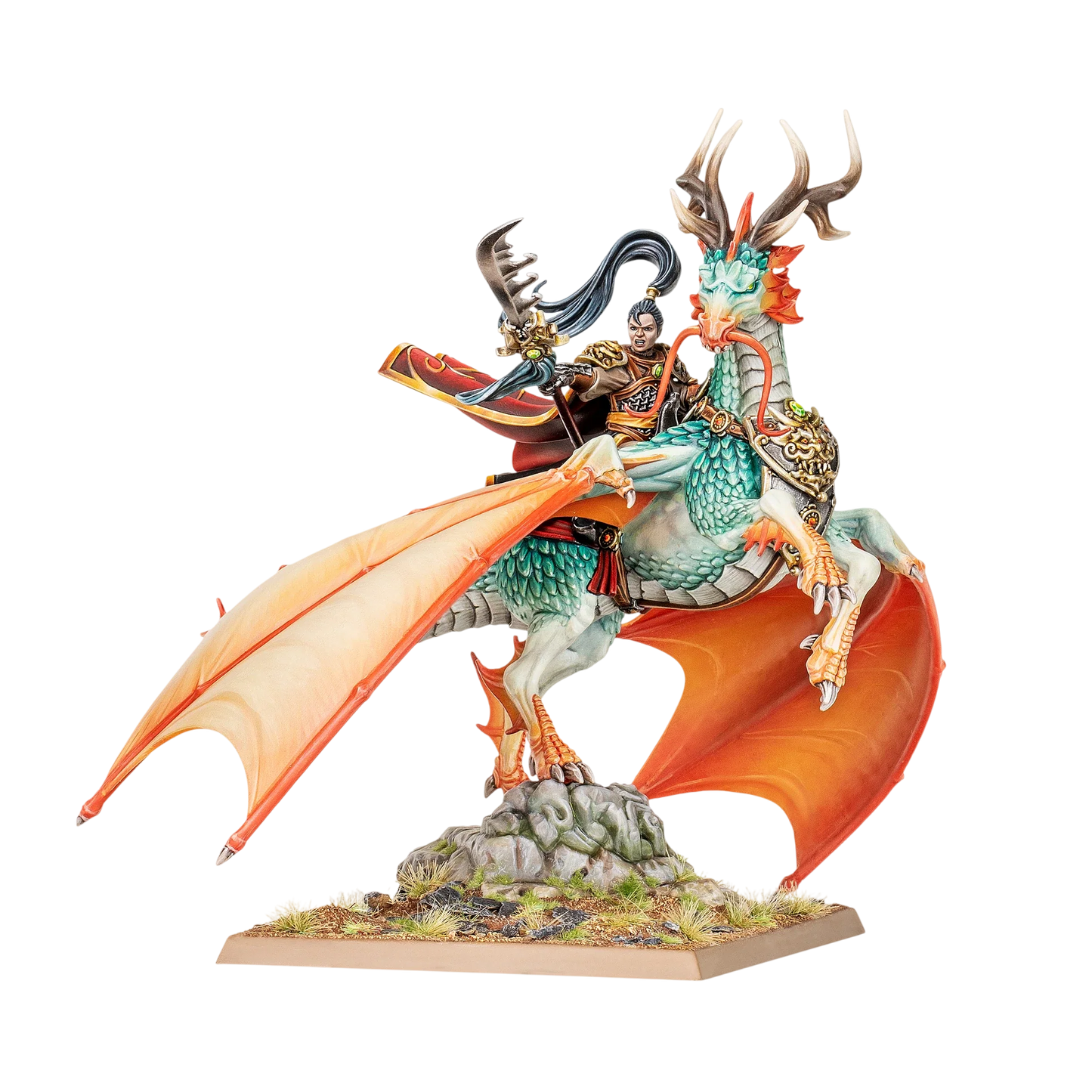 Shugengan Lord on Great Spirit Longma (New on Sprue) from Warhammer: The Old World