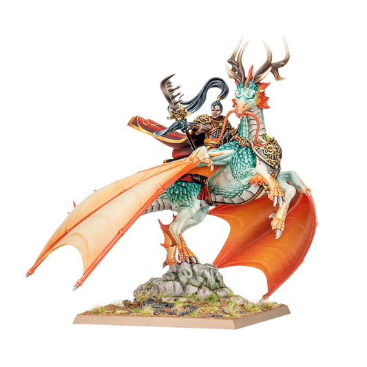 Shugengan Lord on Great Spirit Longma (Custom Painted) (Assembled) from Warhammer: The Old World
