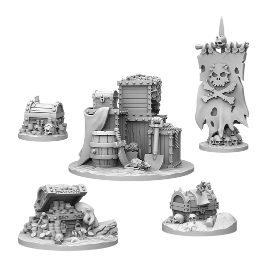 Southern Kriels Brineblood Marauders Objectives Set (Custom Painted) (Assembled)