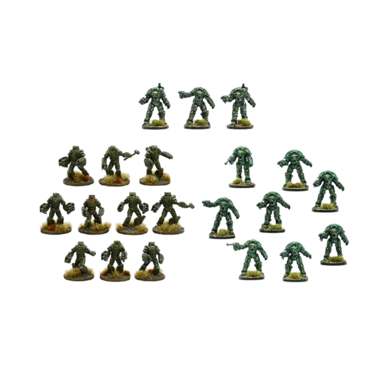 Soviet Bloc Heavy Infantry Platoon (Unpainted) (Assembled)