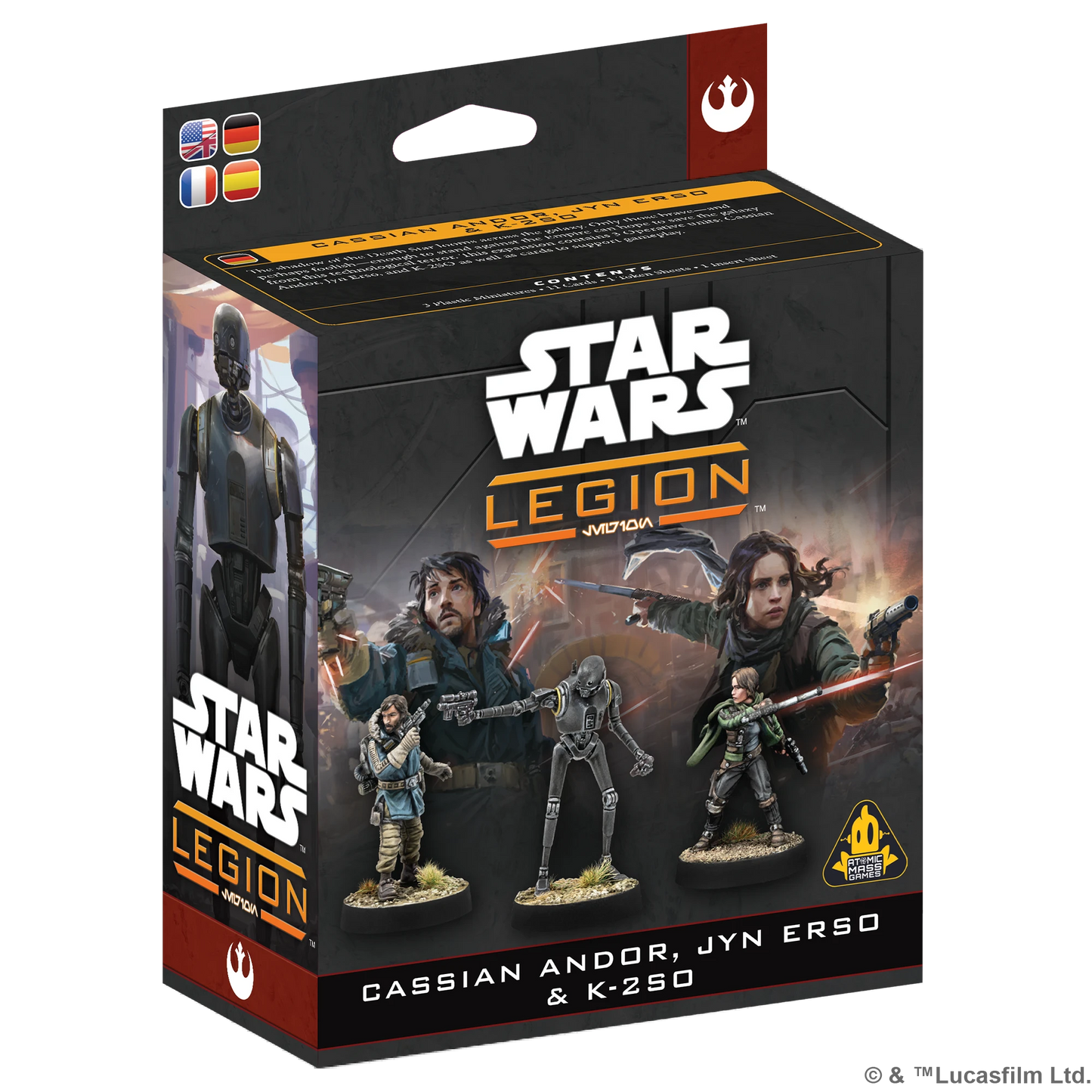 Star Wars: Legion - Cassian Andor, Jyn Erso (Custom Painted) (Assembled)