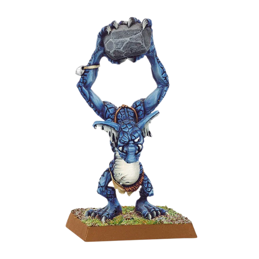 Stone Troll with Giant Rock (Custom Painted) (Assembled)