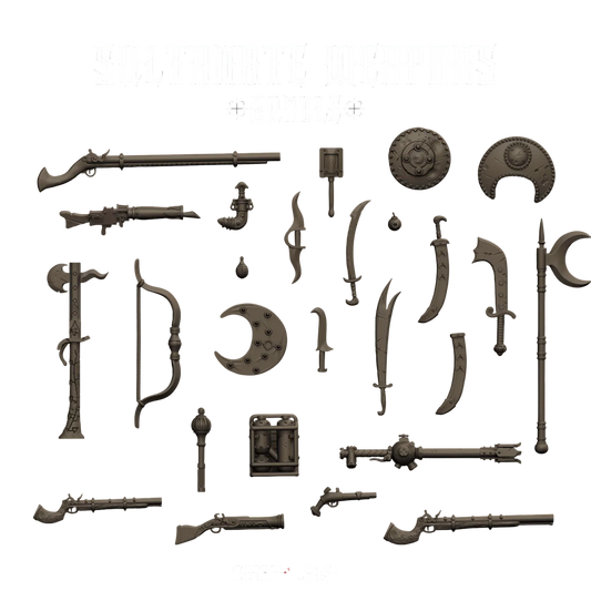 Sultanate Weapons Sprue (New on Sprue)