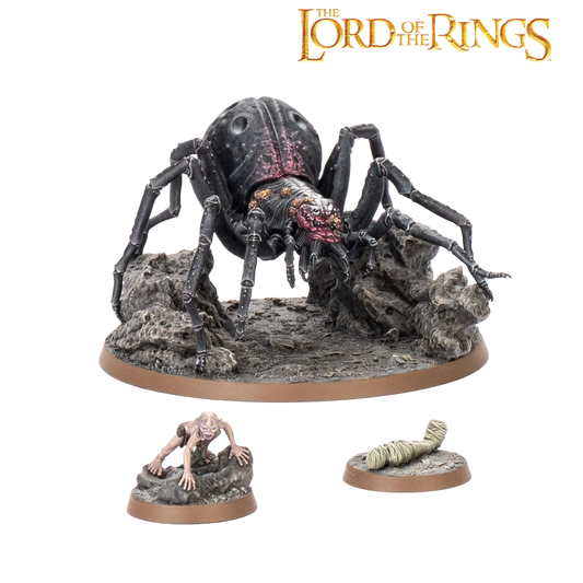 The Path of Cirith Ungol™: Shelob™ & Gollum™ (Custom Painted) (Assembled)