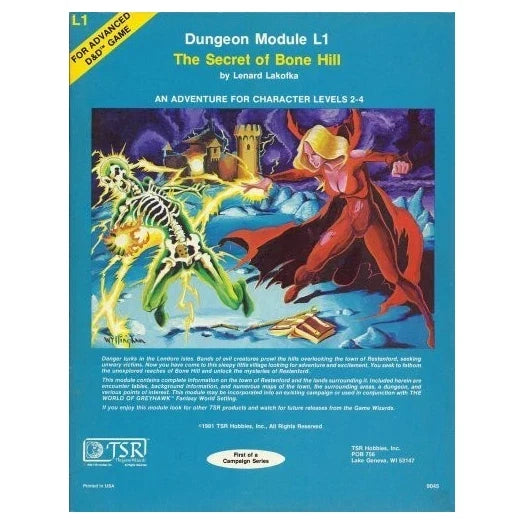 The Secret of Bone Hill (Advanced Dungeons & Dragons Module L1) (1981)