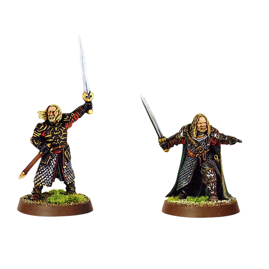 Théoden & Gamling (Helm's Deep) (Custom Painted) (Assembled)