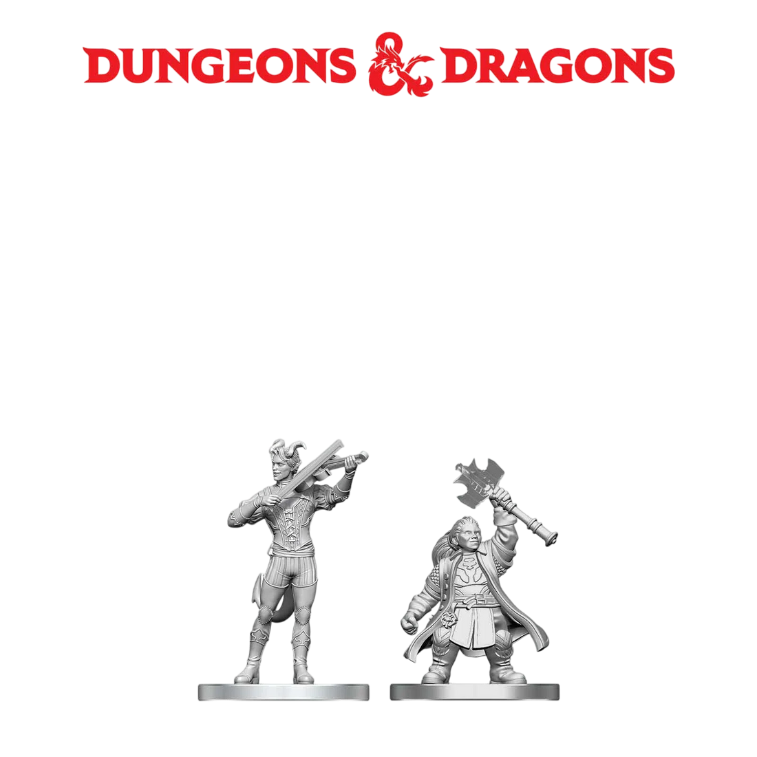 Tiefling Bard & Dwarf Cleric (Unpainted)
