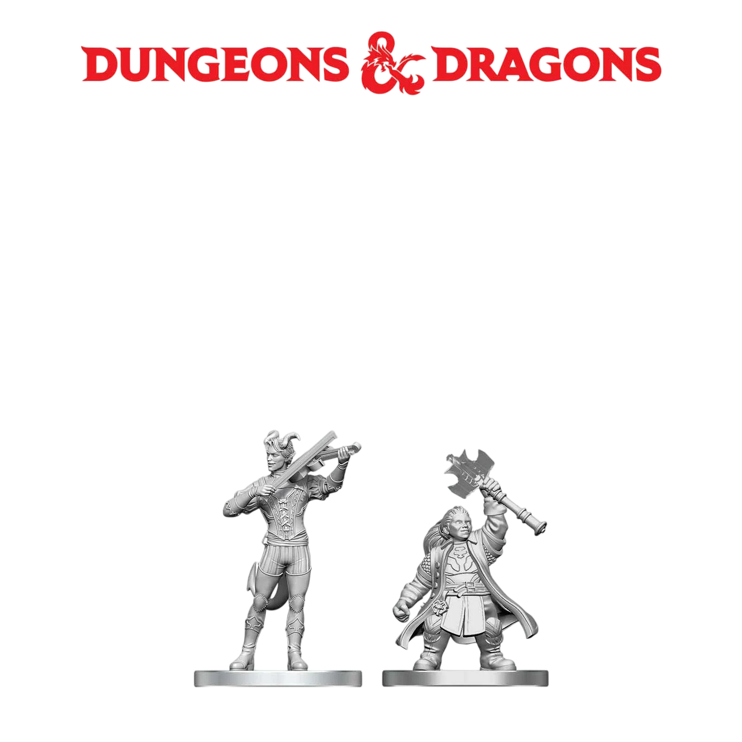 Tiefling Bard & Dwarf Cleric (Unpainted)