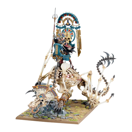 Tomb King/Liche Priest on Necrolith Bone Dragon (Unpainted) (Assembled)