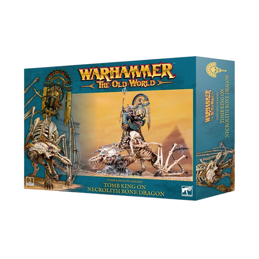 Tomb King/Liche Priest on Necrolith Bone Dragon (New in Box)