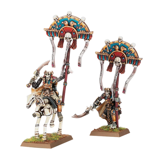 Tomb Kings Battle Standard Bearer on Foot and (New on Sprue)