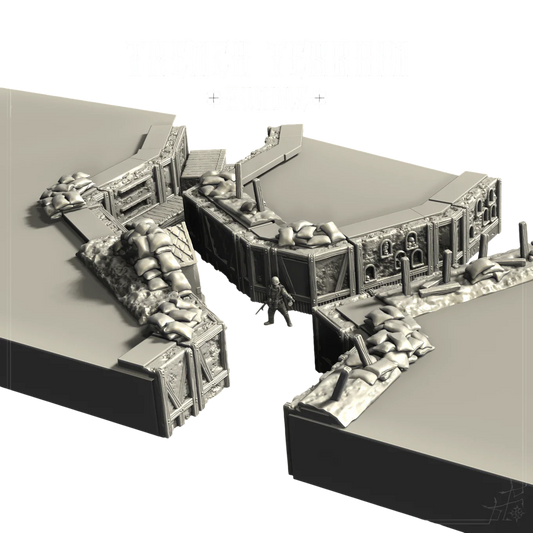 Trench Terrain Set (Unpainted) (Assembled)