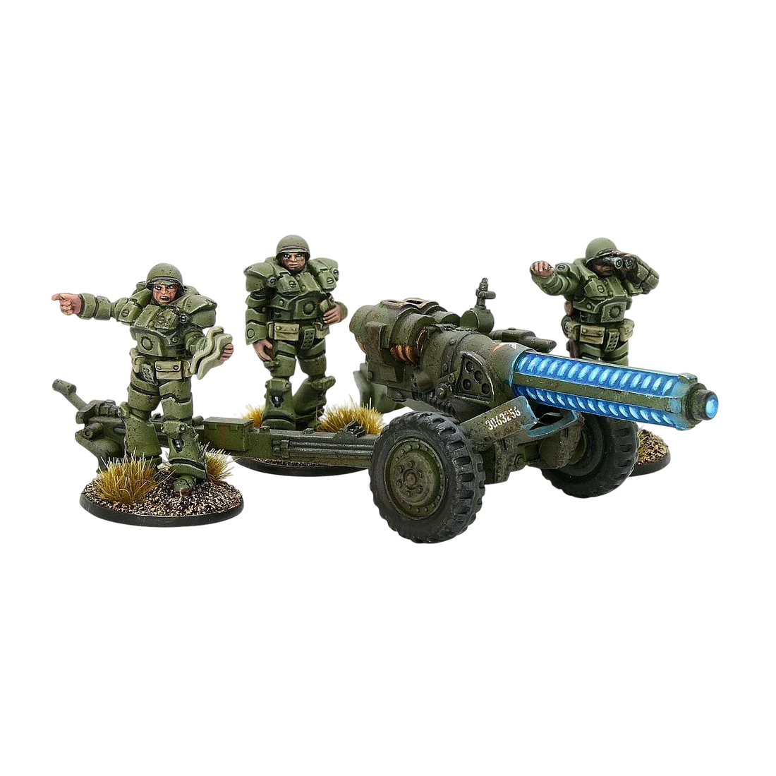 US M17 Tesla Cannon Team (Custom Painted) (Assembled)