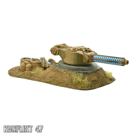 US Tesla turret emplacement (Custom Painted) (Assembled)