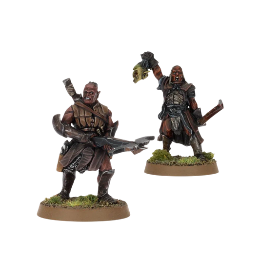 Uglúk and Vrasku, Uruk-hai Captains (Custom Painted) (Assembled)