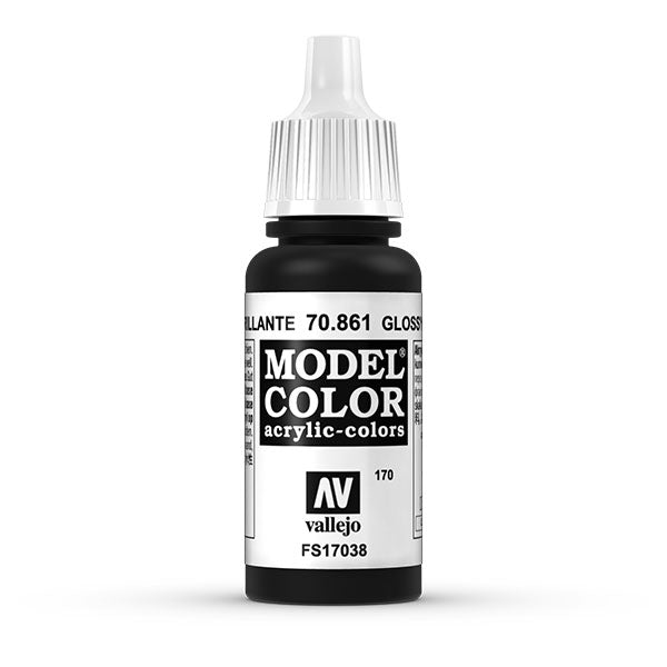 Vallejo Glossy Black Paint, 17ml