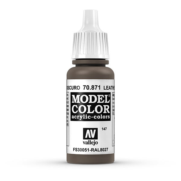 Vallejo Model Color: Leather Brown (70.871) - 17ml