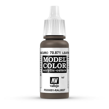 Vallejo Model Color: Leather Brown (70.871) - 17ml