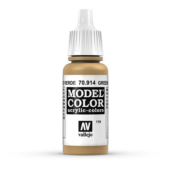 Vallejo Model Color: Green Ochre (70.914) - 17ml