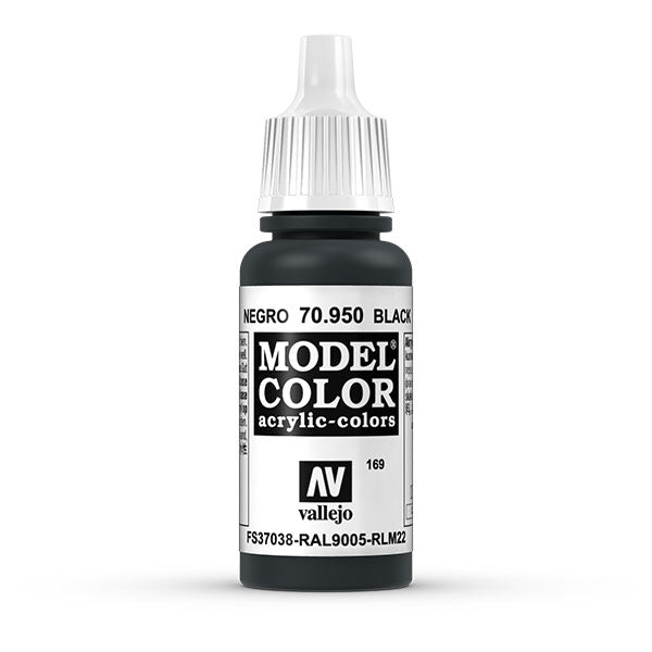 Vallejo Model Color: Black (70.950) - 17ml