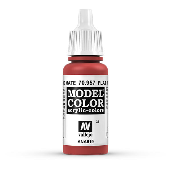 Vallejo Model Color: Flat Red (70.957) - 17ml