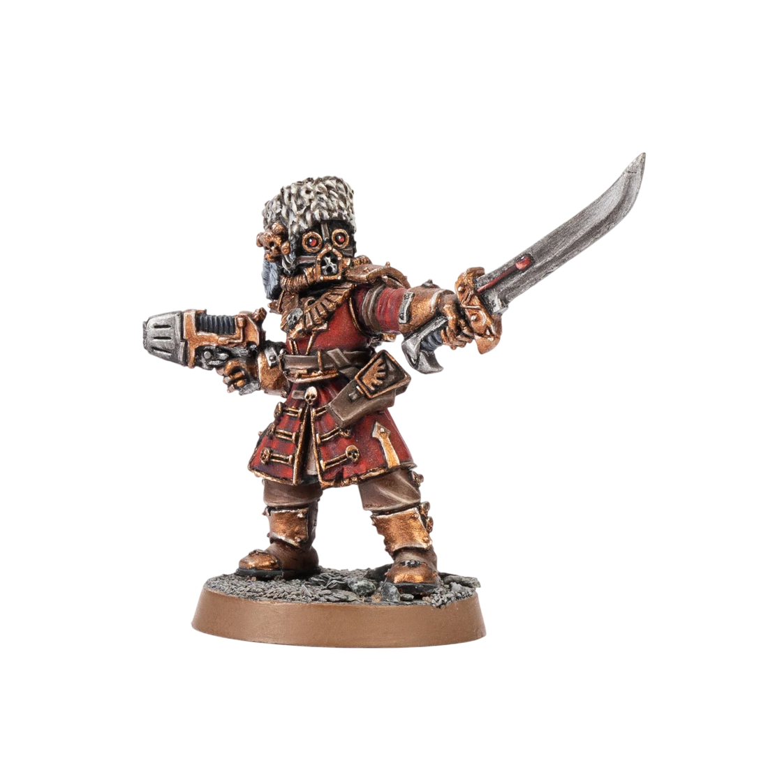 Vostroyan Commander with Power Sword (Unpainted) (Assembled)