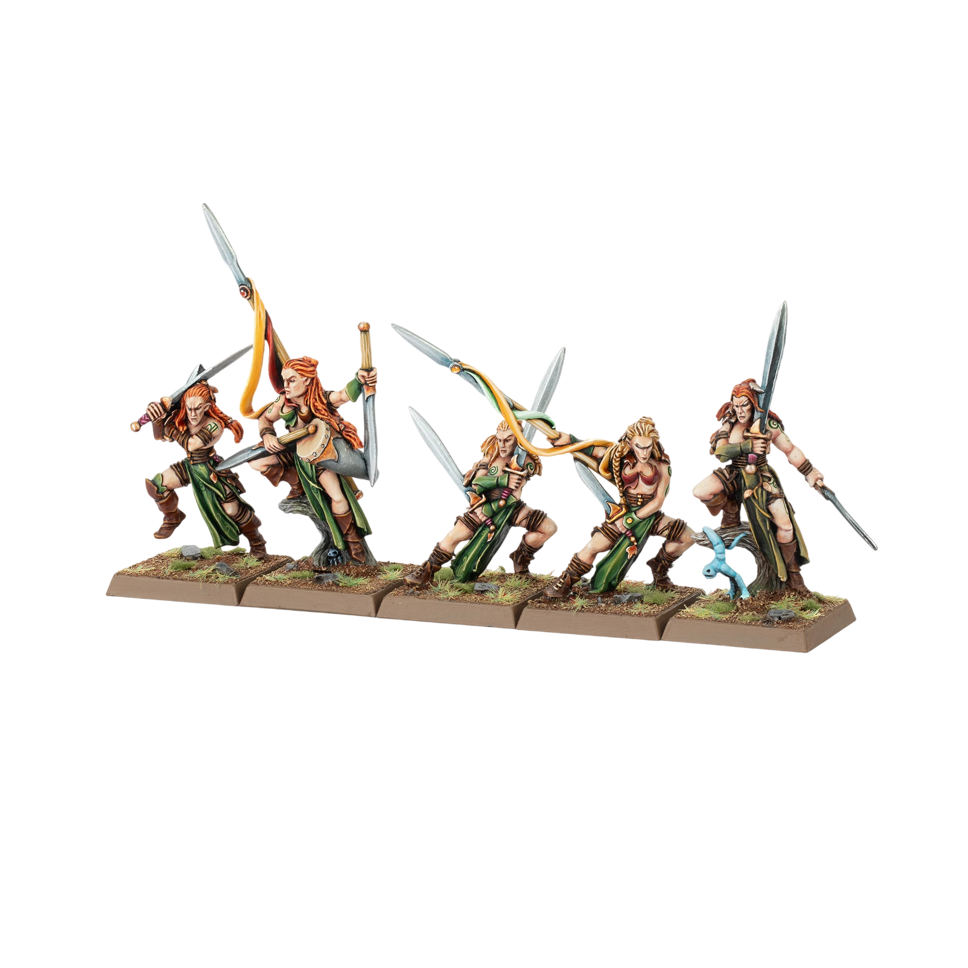 Wardancer Troupe Command (Unpainted) (Assembled) from Warhammer: The Old World