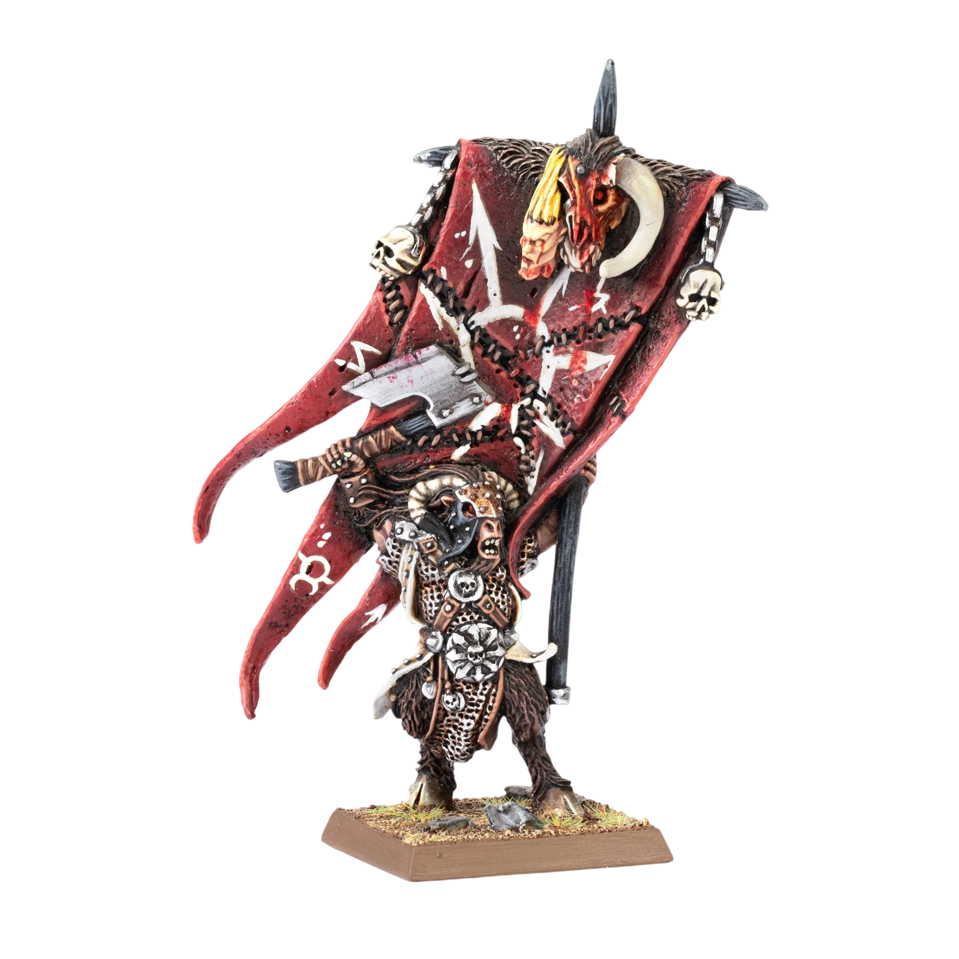 Wargor Battle Standard Bearer (Unpainted) (Assembled) from Warhammer: The Old World
