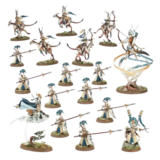 Spearhead: Lumineth Realm-lords – Hurakan Vanguard (Unpainted) (Assembled)