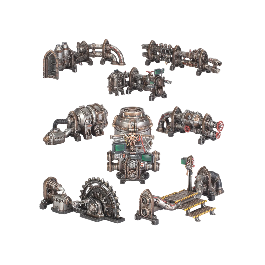 Warhammer Necromunda: Zone Mortalis Factoria Pipes (Custom Painted) (Assembled)