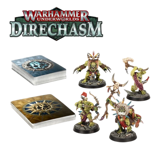 Warhammer Underworlds: Direchasm - Hedkrakka's Madmob (Unpainted) (Assembled)
