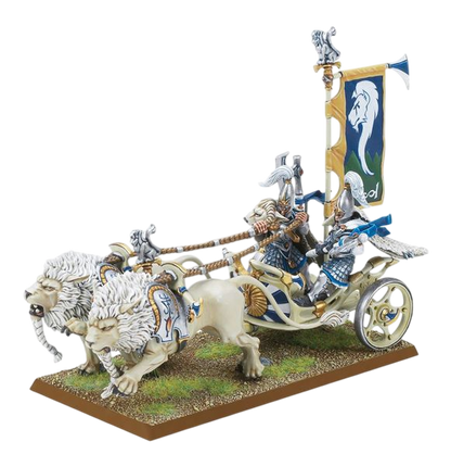 White Lion Chariot (Custom Painted) (Assembled)